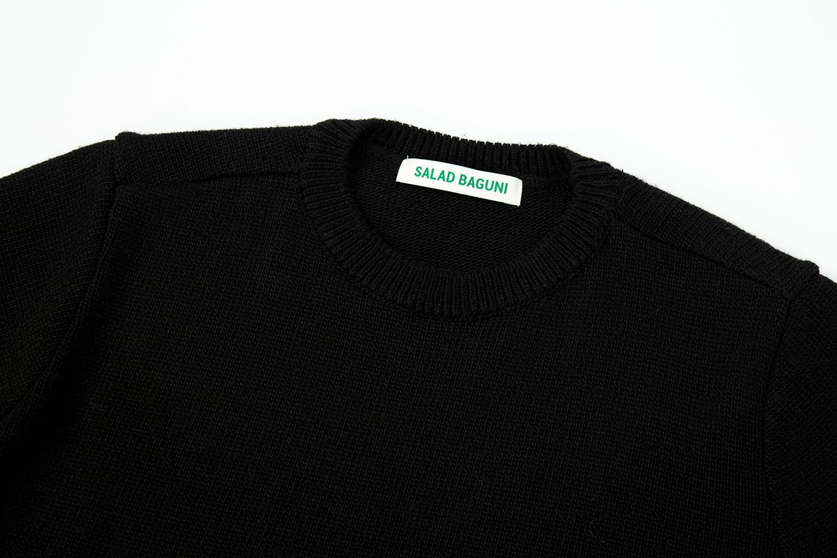 샐러드바구니(SALAD BAGUNI) Half Sleeve Pullover With Warmer_black