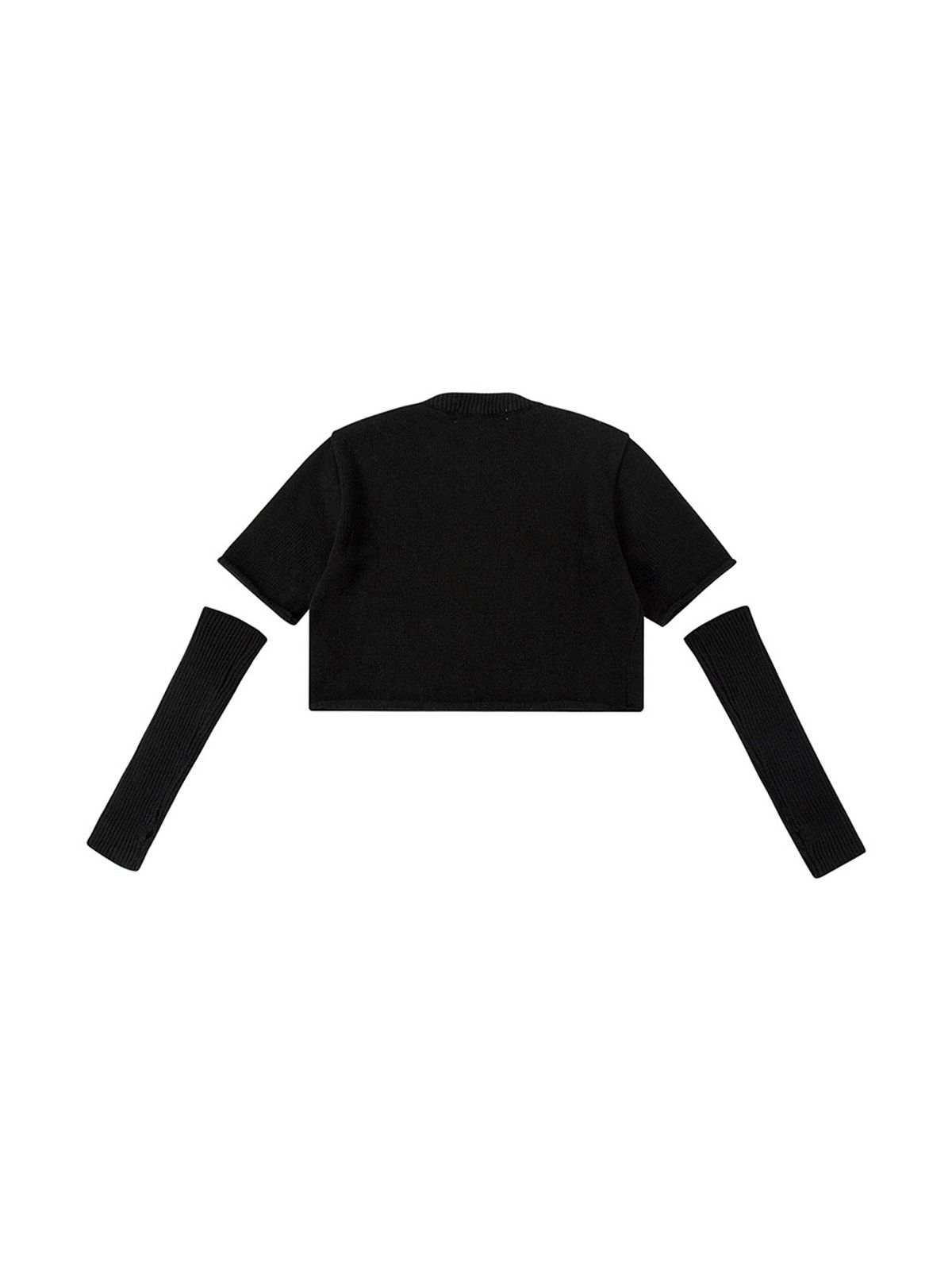 샐러드바구니(SALAD BAGUNI) Half Sleeve Pullover With Warmer_black