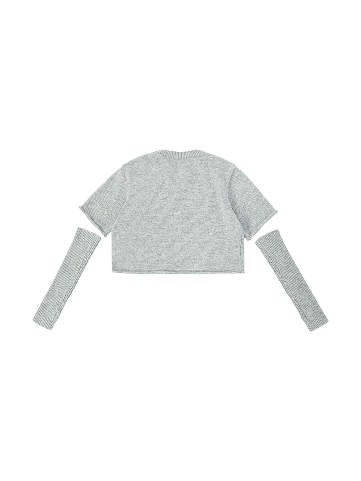 샐러드바구니(SALAD BAGUNI) Half Sleeve Pullover With Warmer_gray