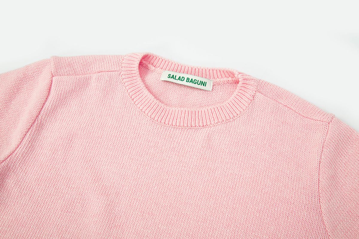 샐러드바구니(SALAD BAGUNI) Half Sleeve Pullover With Warmer_pale pink