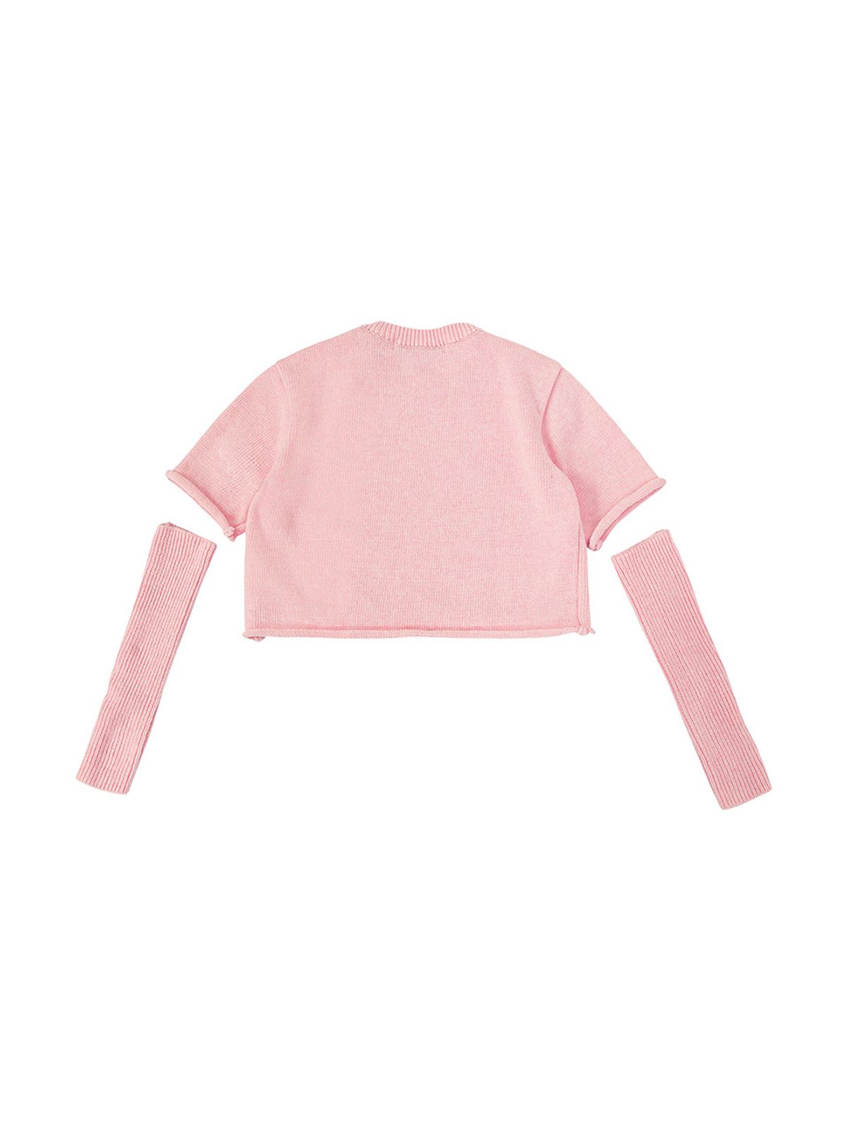 샐러드바구니(SALAD BAGUNI) Half Sleeve Pullover With Warmer_pale pink