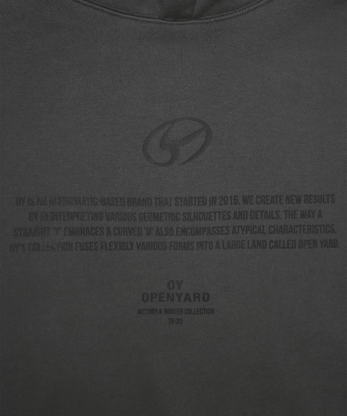 오픈야드(오와이)(OPENYARD(OY)) L.S HOODIE-DUST GREY/BLACK