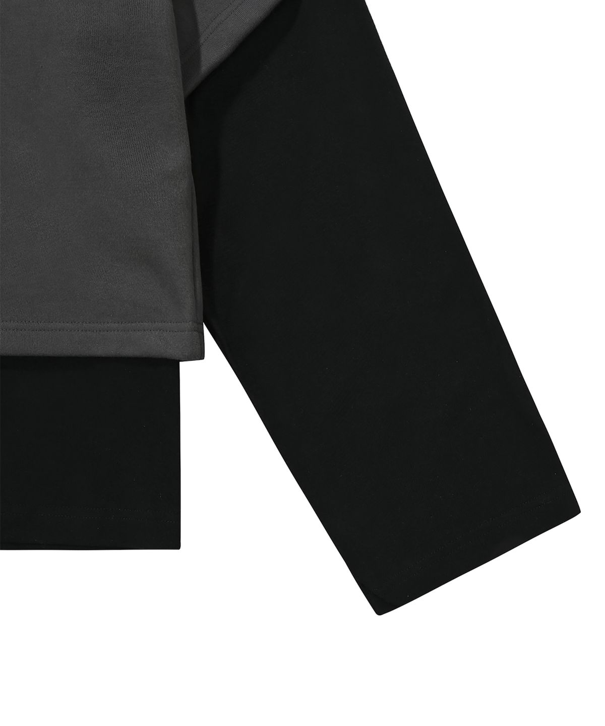 오픈야드(오와이)(OPENYARD(OY)) L.S HOODIE-DUST GREY/BLACK