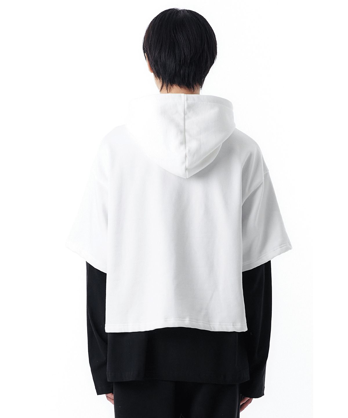 오픈야드(오와이)(OPENYARD(OY)) L.S HOODIE-WHITE/BLACK