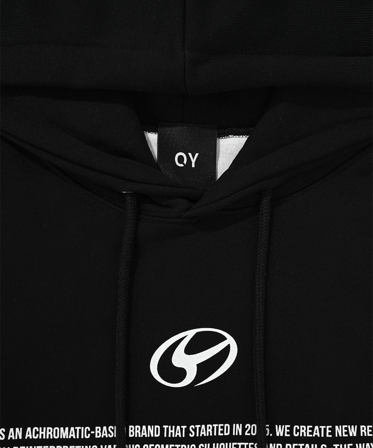 오픈야드(오와이)(OPENYARD(OY)) L.S HOODIE-BLACK/WHITE