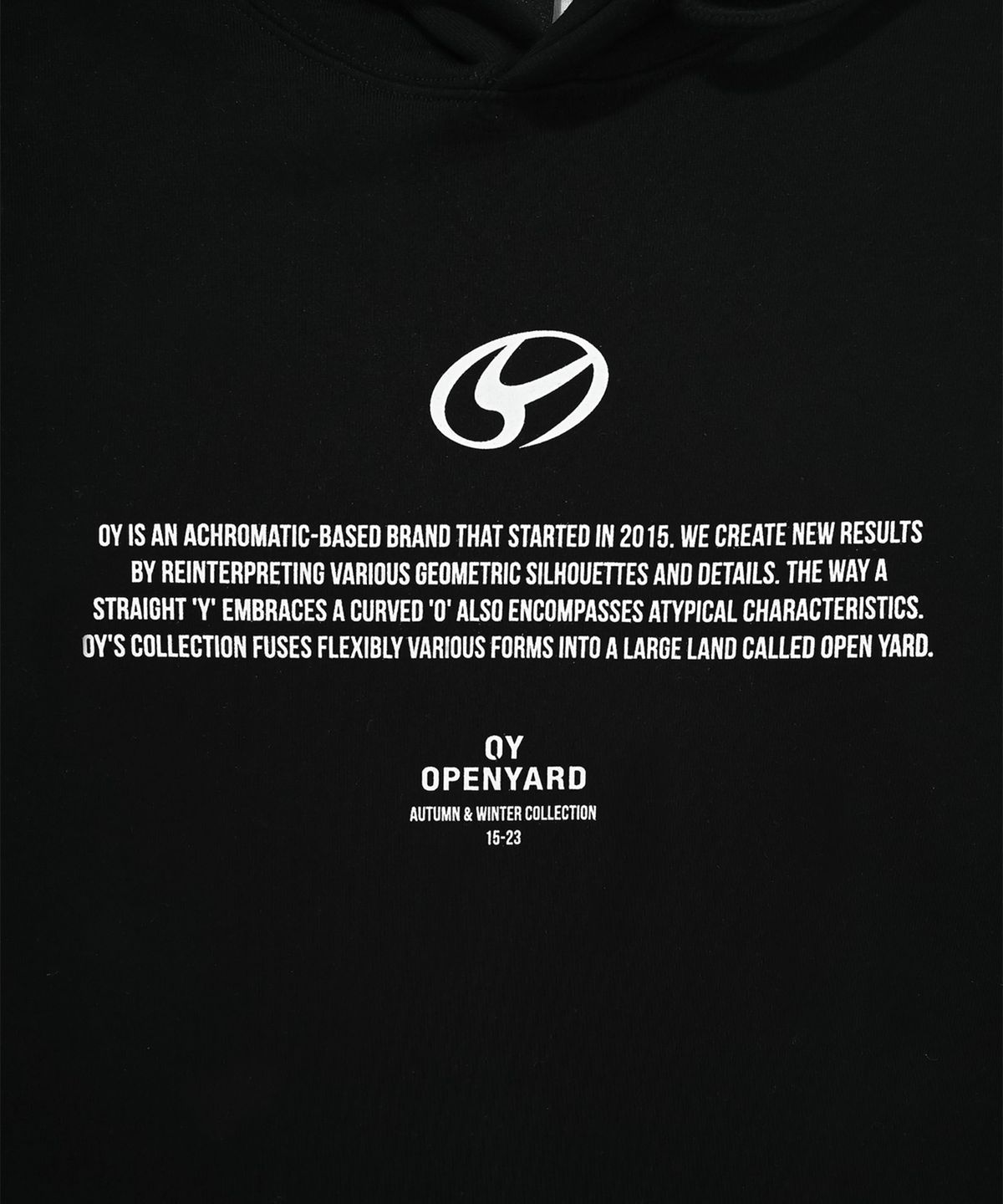 오픈야드(오와이)(OPENYARD(OY)) L.S HOODIE-BLACK/WHITE