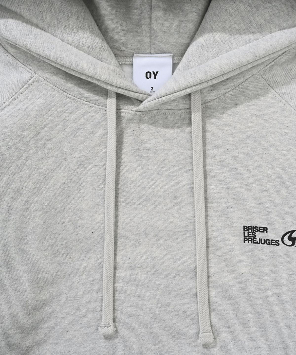 오픈야드(오와이)(OPENYARD(OY)) W.L BACK ZIPPER RAGLAN HOODIE-GREY