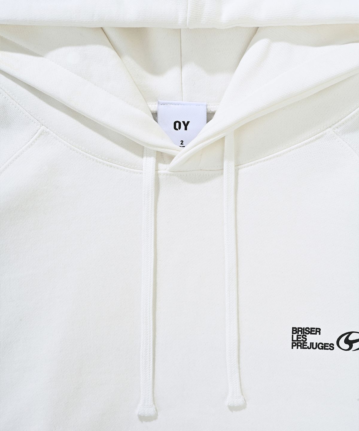 오픈야드(오와이)(OPENYARD(OY)) W.L BACK ZIPPER RAGLAN HOODIE-WHITE