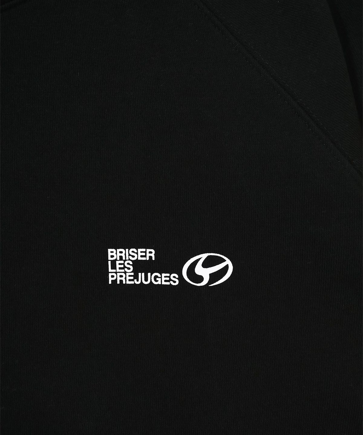 오픈야드(오와이)(OPENYARD(OY)) W.L BACK ZIPPER RAGLAN HOODIE-BLACK