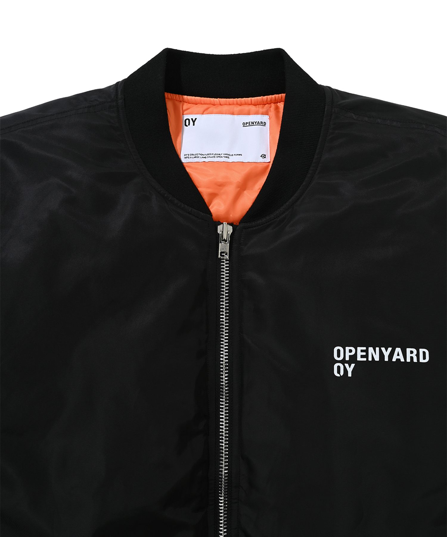 MUSINSA公式 | OY OS SHIRRING BOMBER MA-1-BLACK