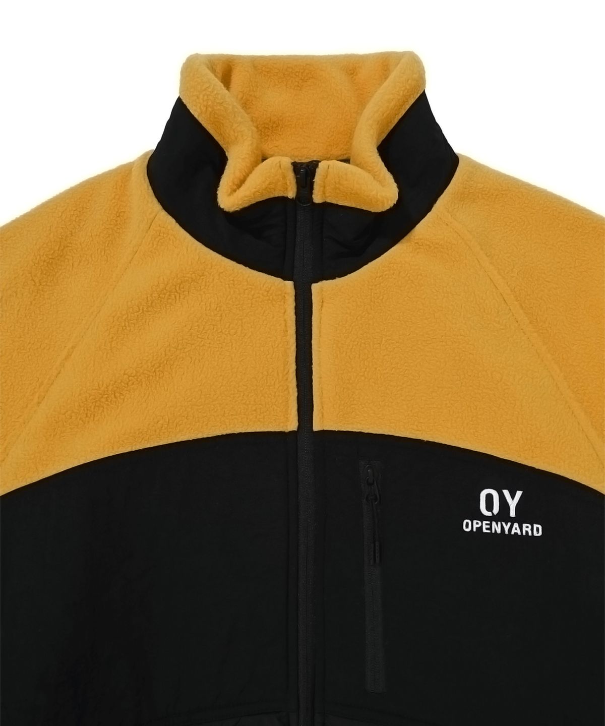 오픈야드(오와이)(OPENYARD(OY)) B.S FLEECE JACKET-BLACK/YELLOW