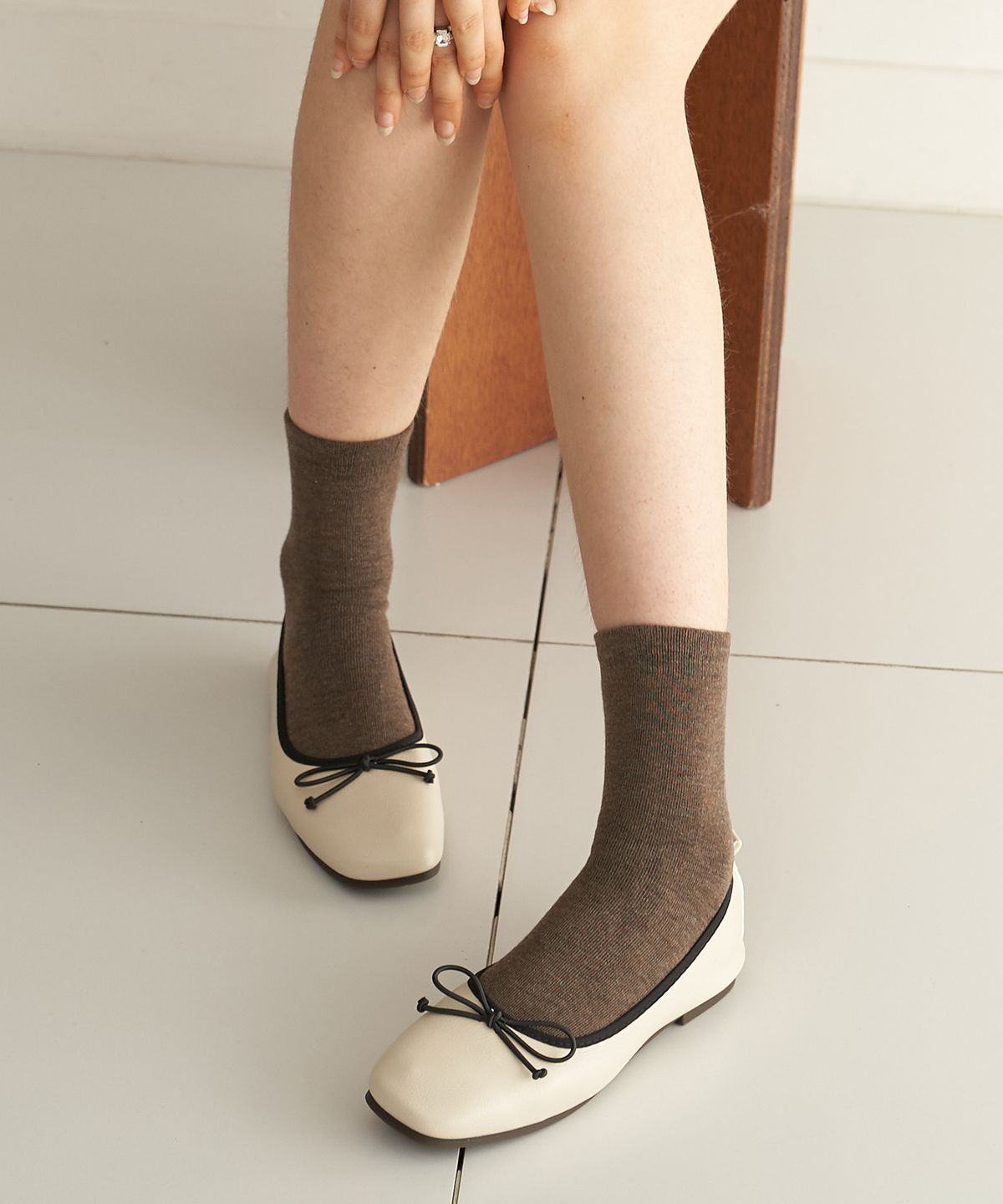 스퍼(SPUR) Sophia 리본 플랫슈즈 1.2cm -SA9013 (3color)