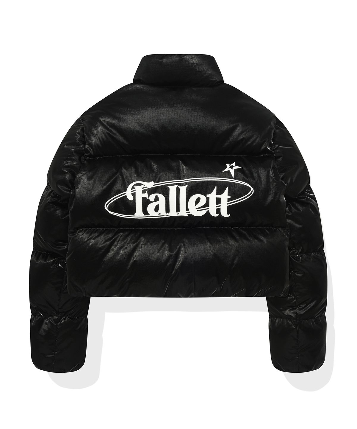 팔렛(FALLETT) 스토리로고 숏 푸퍼 블랙
