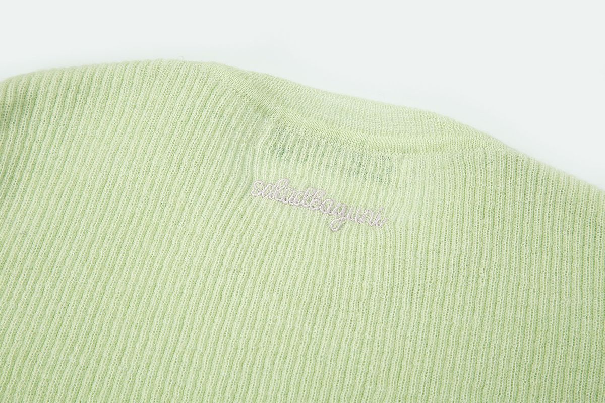 샐러드바구니(SALAD BAGUNI) Mohair Ribbed Round Pullover_mint
