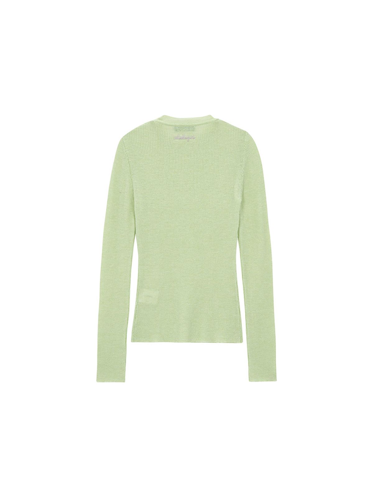 샐러드바구니(SALAD BAGUNI) Mohair Ribbed Round Pullover_mint