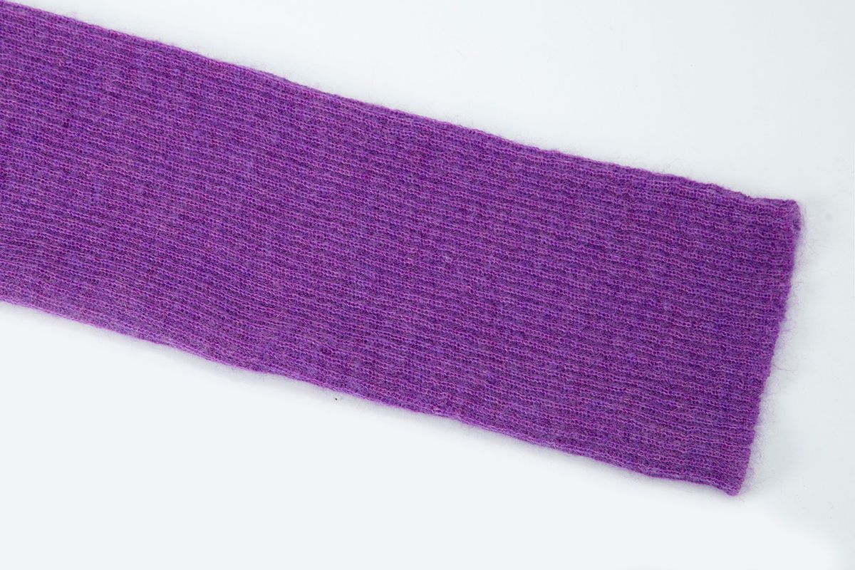 샐러드바구니(SALAD BAGUNI) Mohair Ribbed Round Pullover_purple