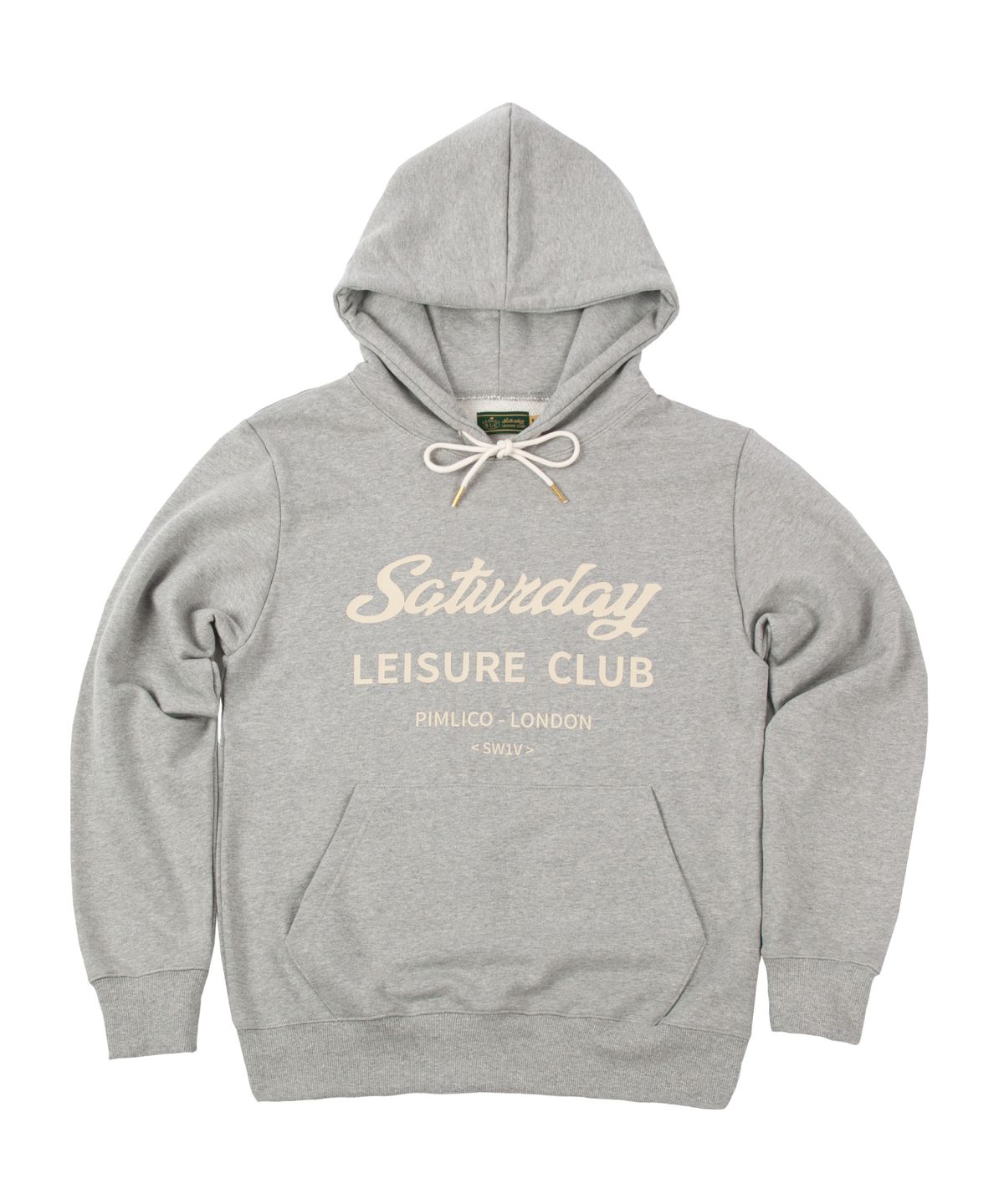 세러데이 레저 클럽(SATURDAY LEISURE CLUB) Saturday Leisure Club Logo Leisure Hoodie(Unisex) - Grey