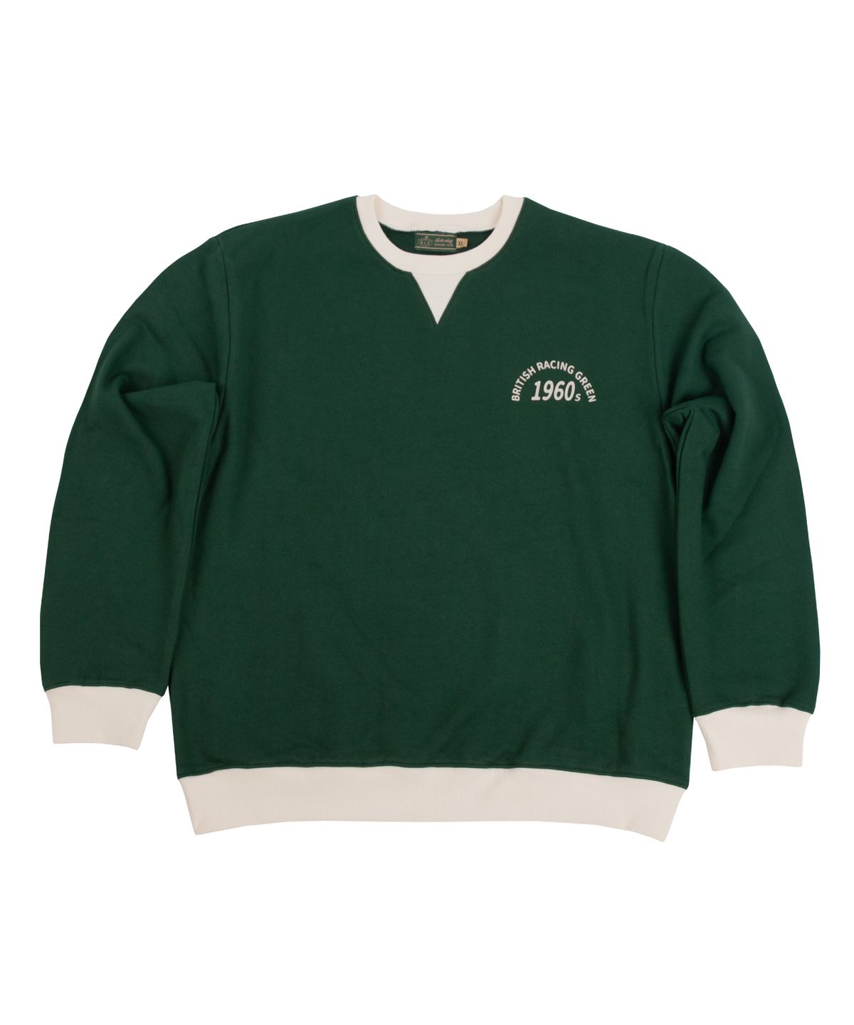 세러데이 레저 클럽(SATURDAY LEISURE CLUB) 1960 B.R.G Logo Leisure Sweatshirt(Unisex) - Green & Ivory