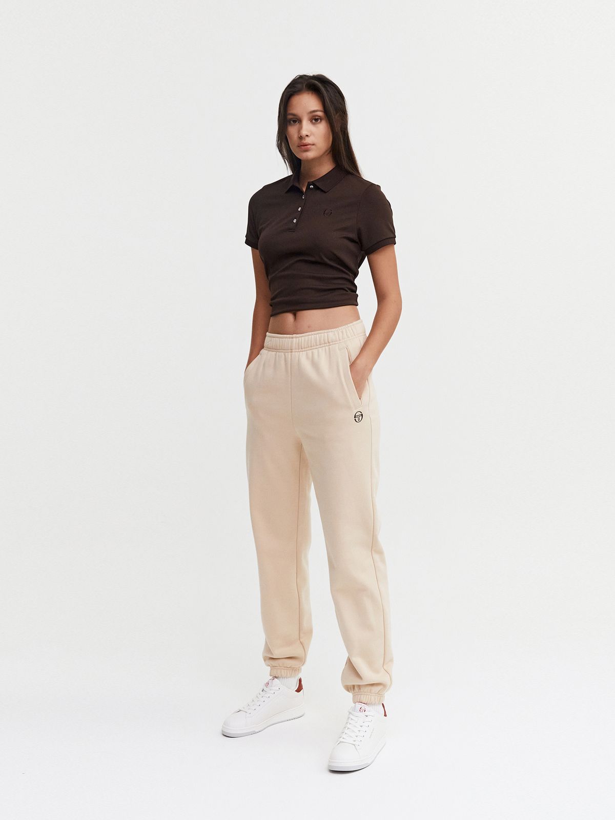 세르지오 타키니(SERGIO TACCHINI) W MC 기모 조거 스웻 팬츠 (Beige)