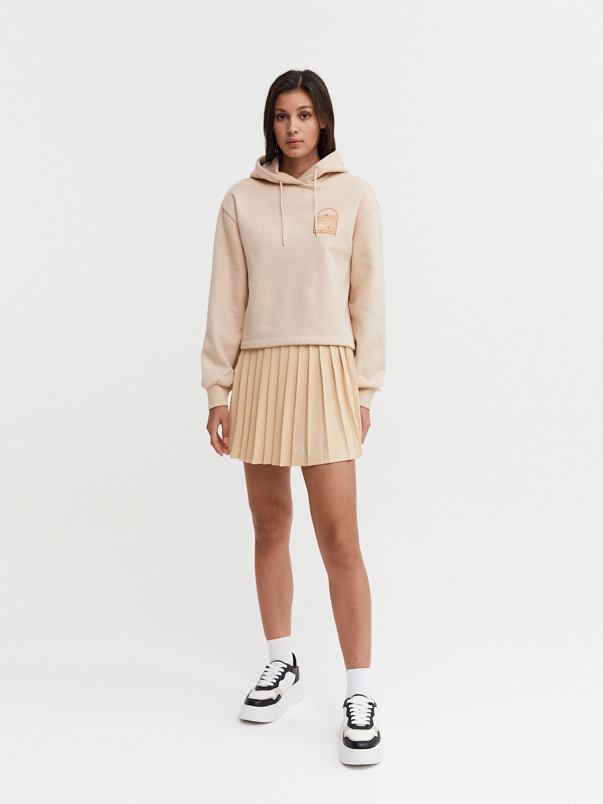 세르지오 타키니(SERGIO TACCHINI) W MC 아트웍 기모 후디 (Beige)