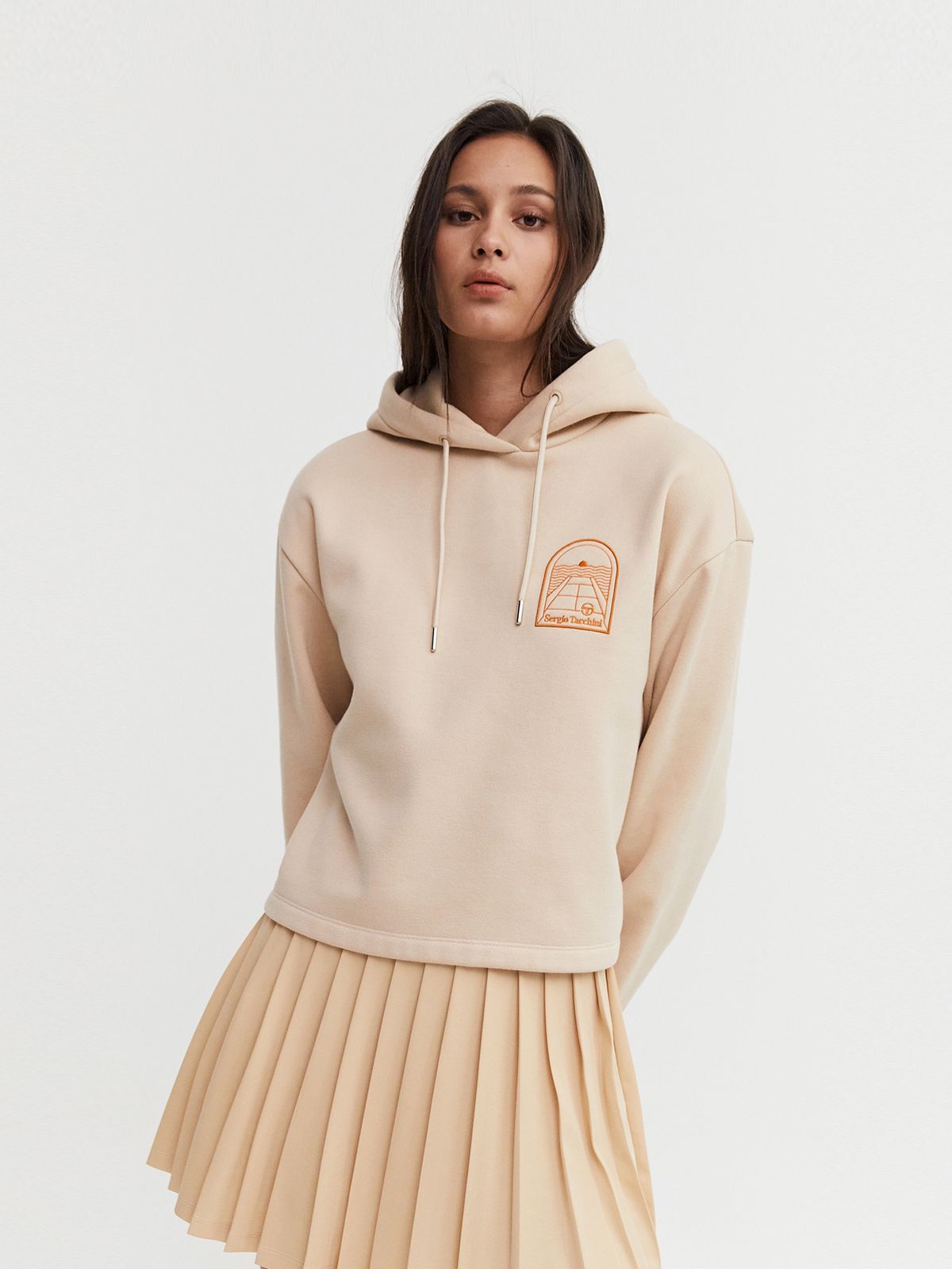 세르지오 타키니(SERGIO TACCHINI) W MC 아트웍 기모 후디 (Beige)