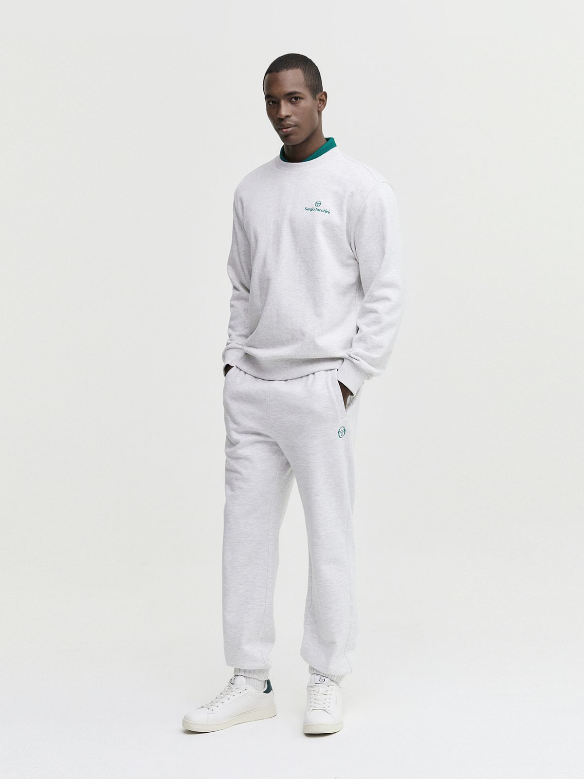 세르지오 타키니(SERGIO TACCHINI) M MC 기모 조거 스웻 팬츠 (L.Melange Grey)