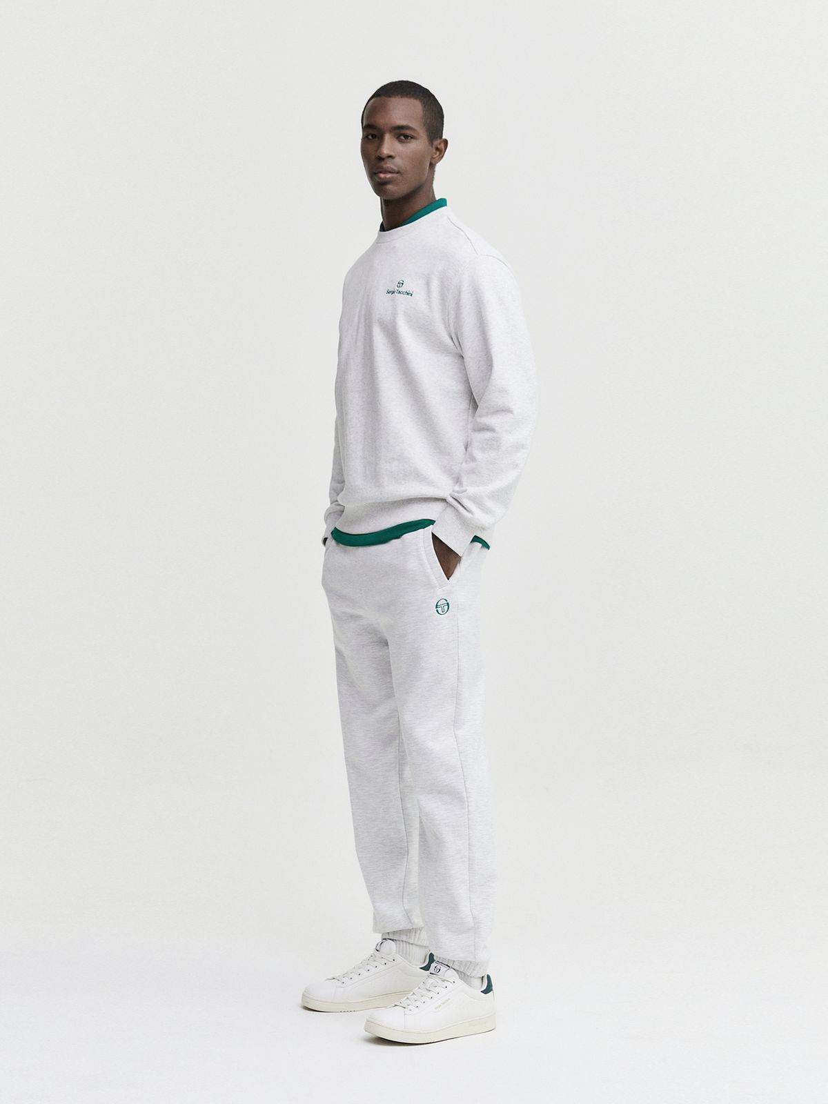 세르지오 타키니(SERGIO TACCHINI) M MC 기모 조거 스웻 팬츠 (L.Melange Grey)