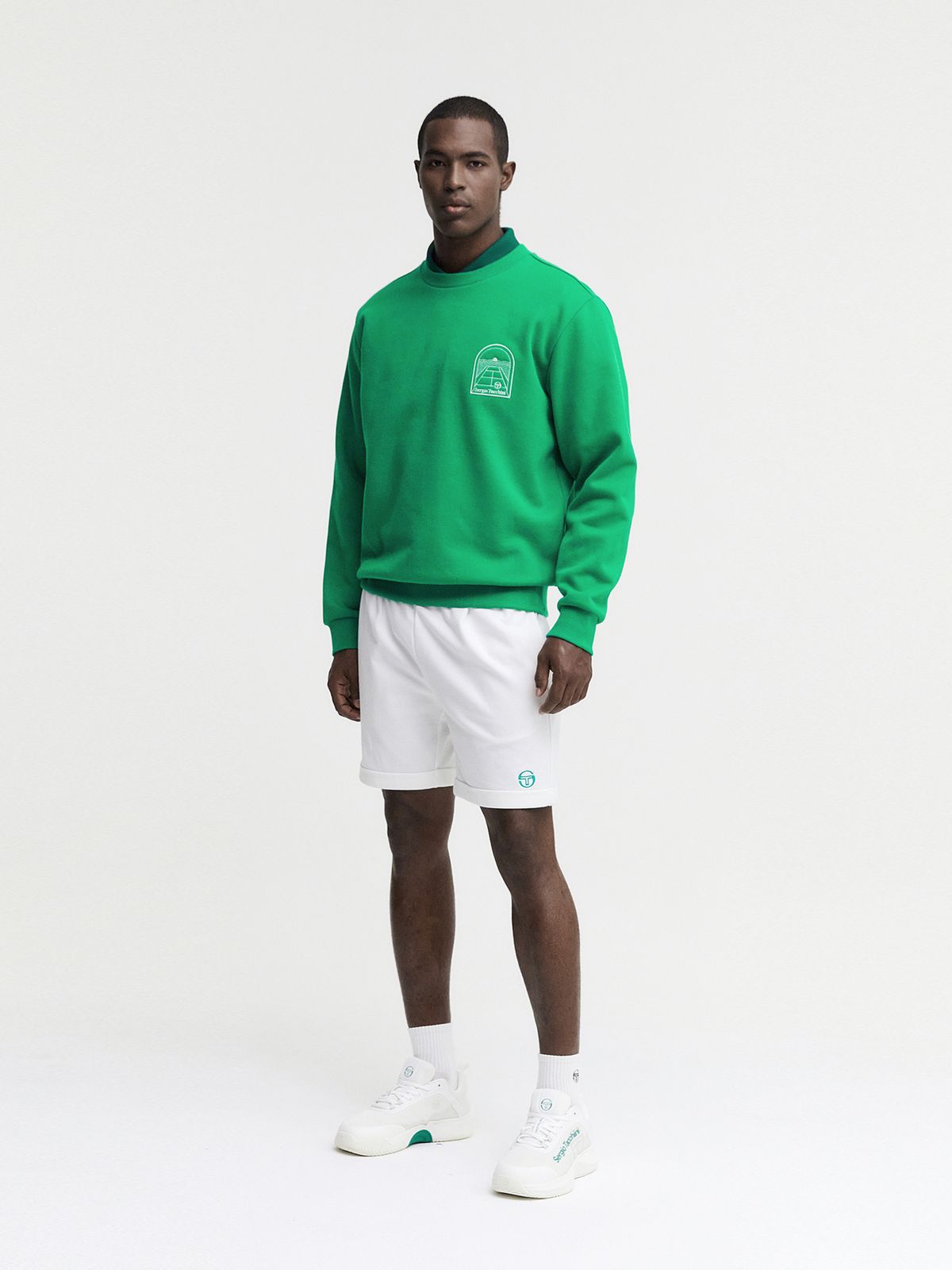 세르지오 타키니(SERGIO TACCHINI) M MC 아트웍 기모 맨투맨 (L.Green)