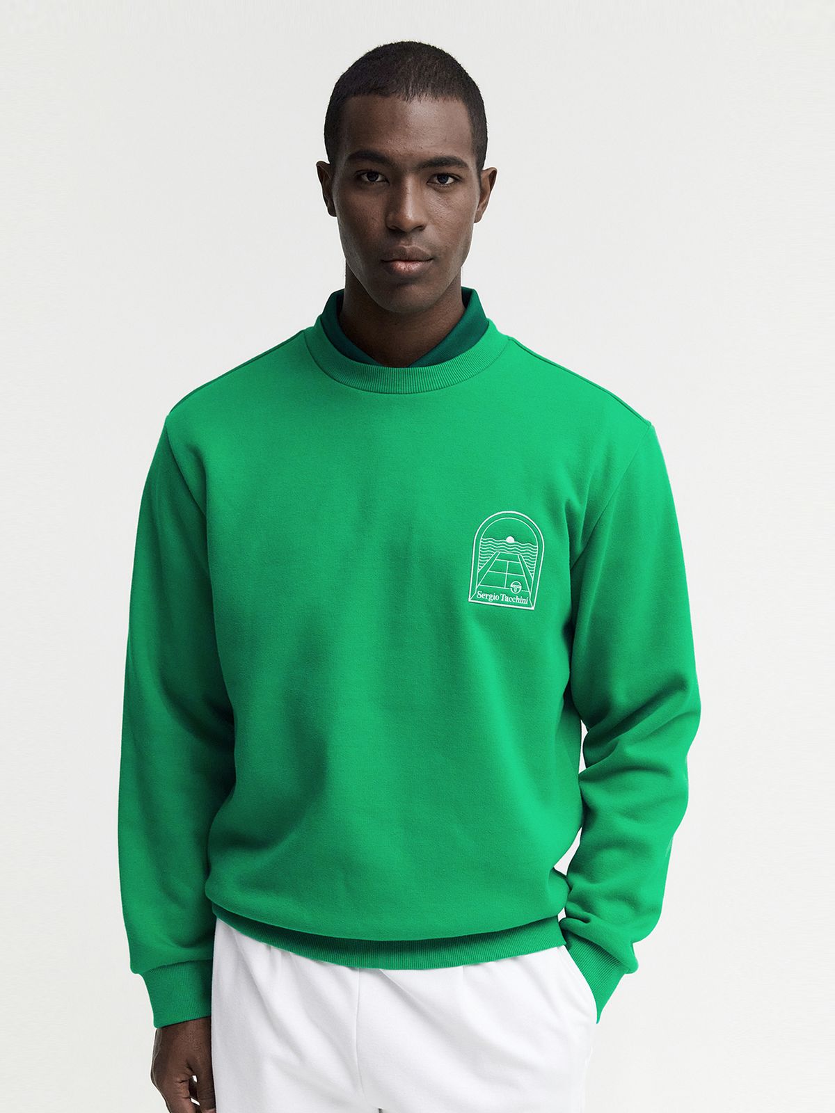 세르지오 타키니(SERGIO TACCHINI) M MC 아트웍 기모 맨투맨 (L.Green)