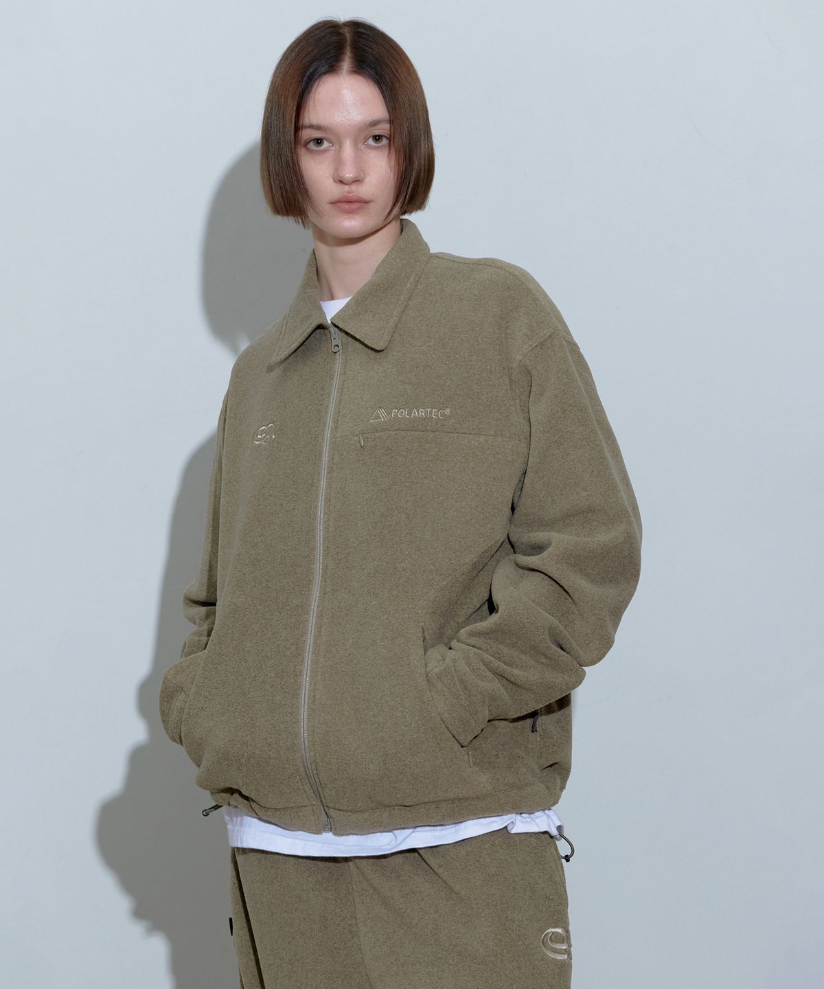 스컬프터(SCULPTOR) POLARTEC® Coach Jacket Melange Brown