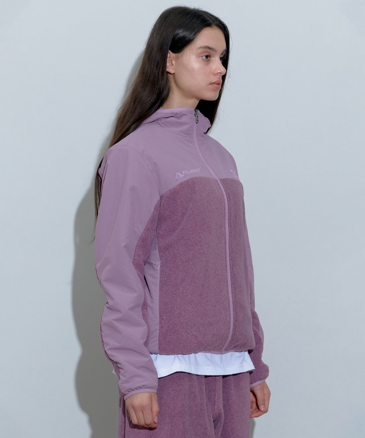 스컬프터(SCULPTOR) POLARTEC® Reversible Zip-Up Hoodie Melange Berry
