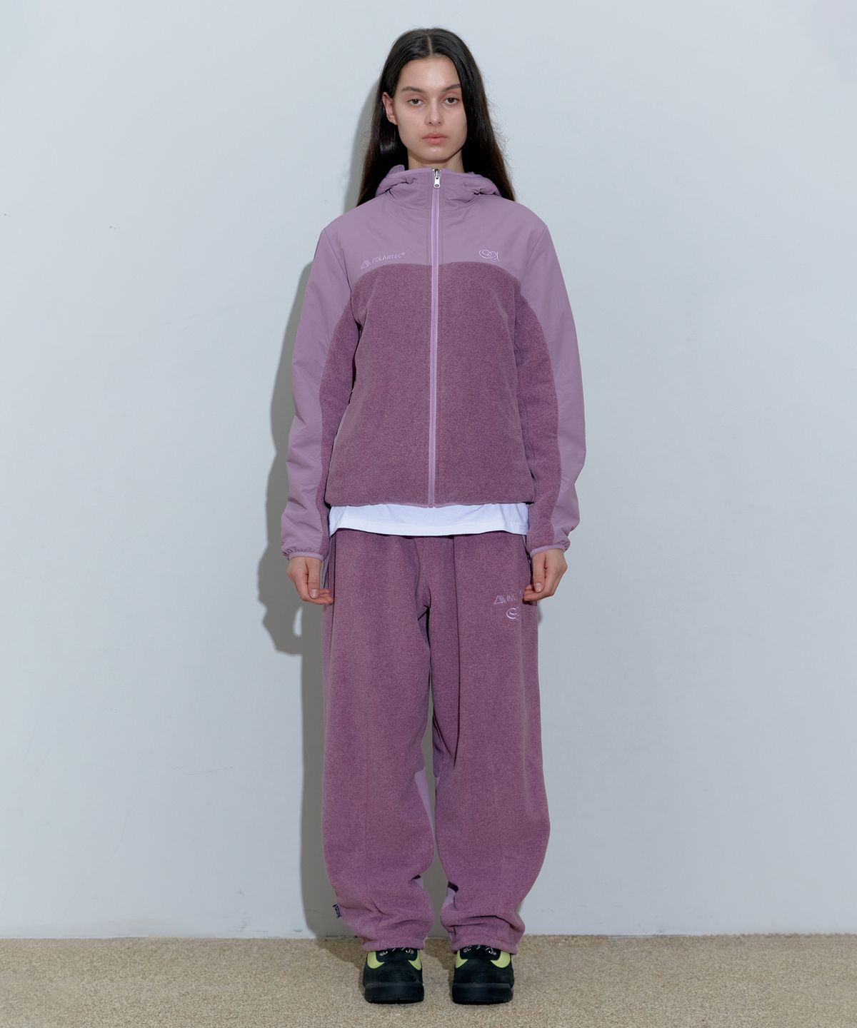 스컬프터(SCULPTOR) POLARTEC® Reversible Zip-Up Hoodie Melange Berry