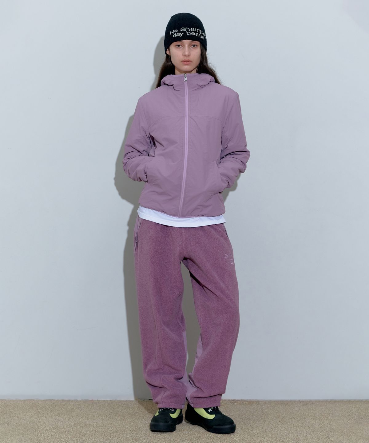 스컬프터(SCULPTOR) POLARTEC® Reversible Zip-Up Hoodie Melange Berry