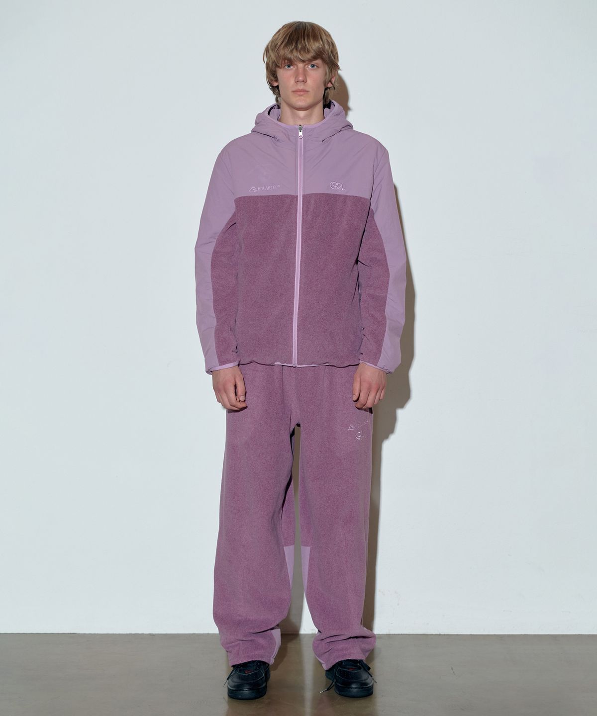 스컬프터(SCULPTOR) POLARTEC® Reversible Zip-Up Hoodie Melange Berry
