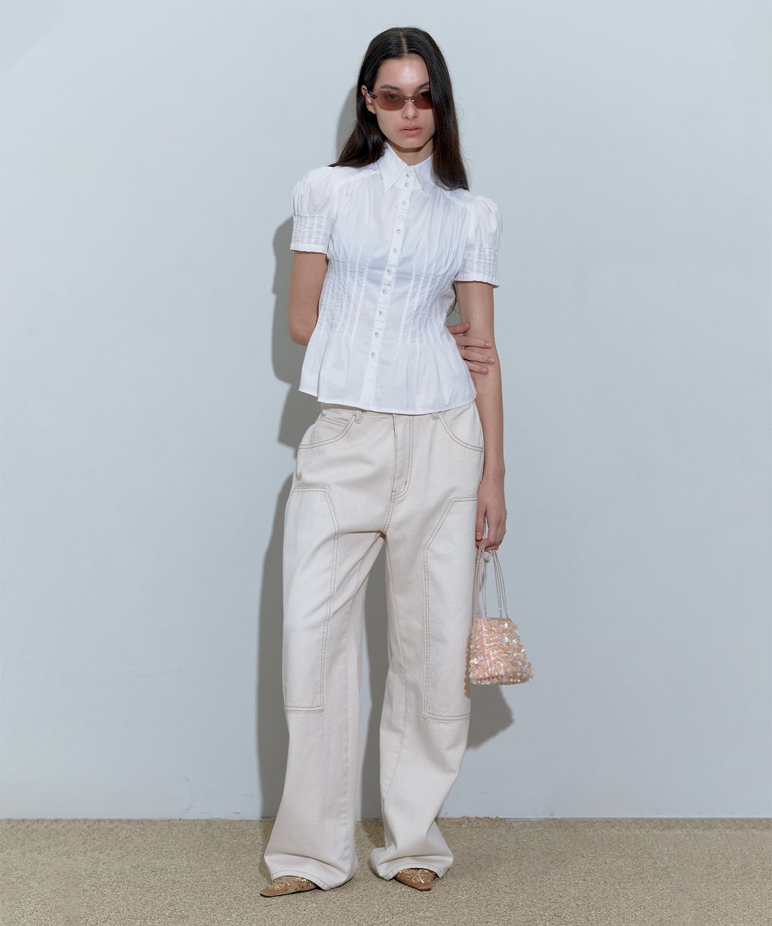 グランド牧場 セレクトセール SCULPTOR | MUSINSA Lace Twill Peach Pants Knee Double パンツ