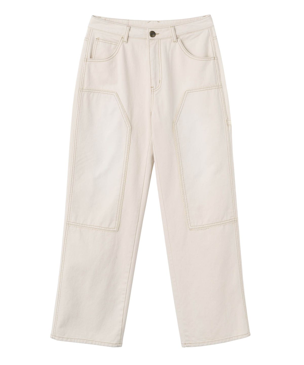 스컬프터(SCULPTOR) Lace Double Knee Pants Peach Twill