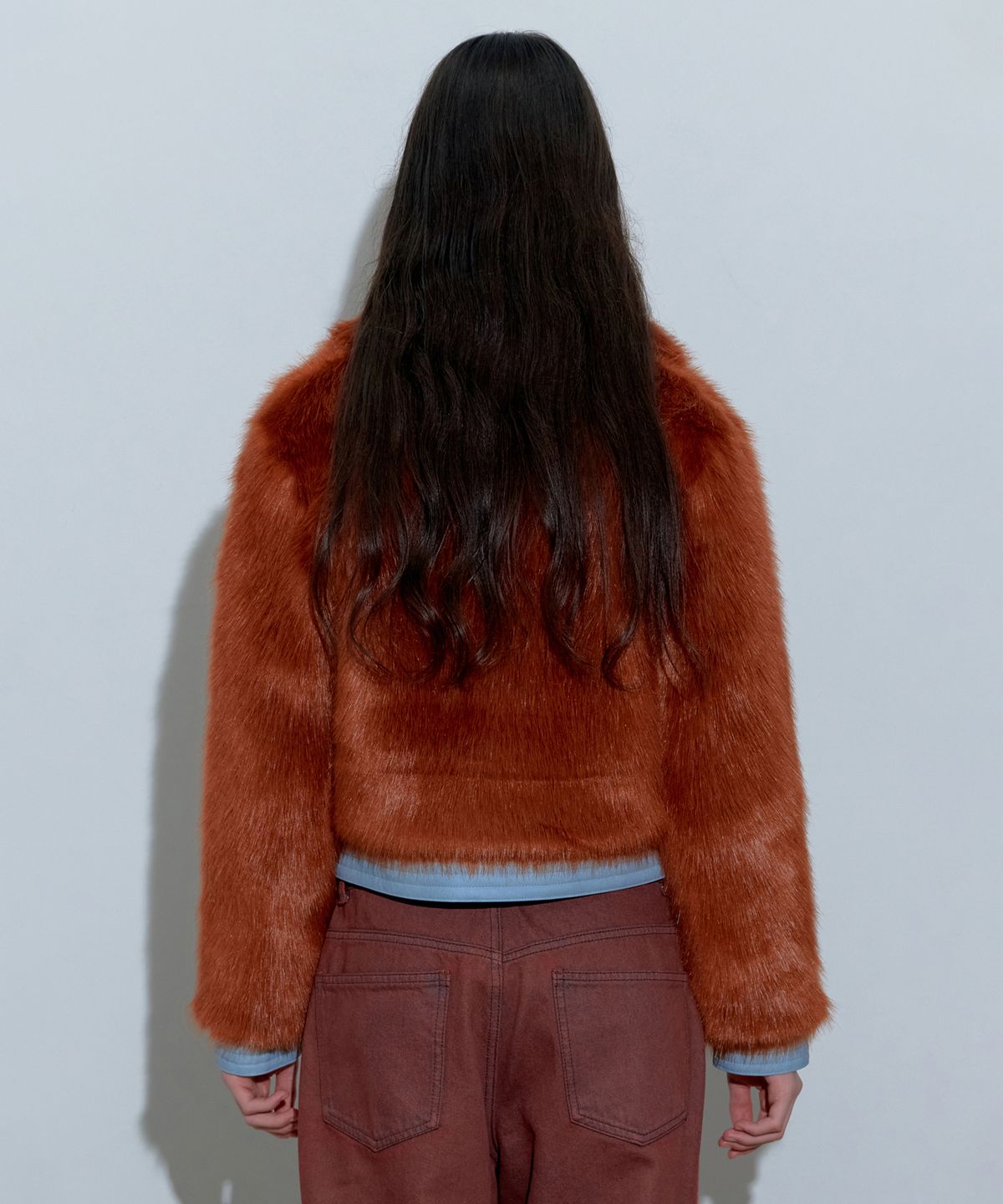 스컬프터(SCULPTOR) Faux Fur Grizzly Jacket Tangerine