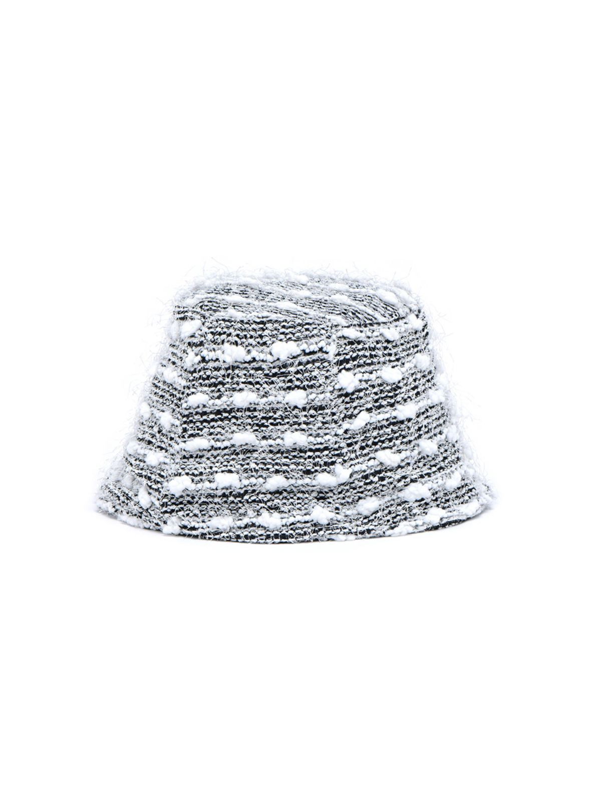 포에지담(POESIEDAME) BUBBLE FRINGE BUCKET HAT IN BLACK