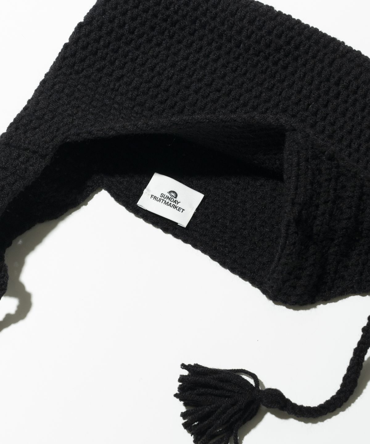 선데이후르츠마켓(SUNDAY FRUIT MARKET) HANDCRAFT CAT EARFLAP BLACK