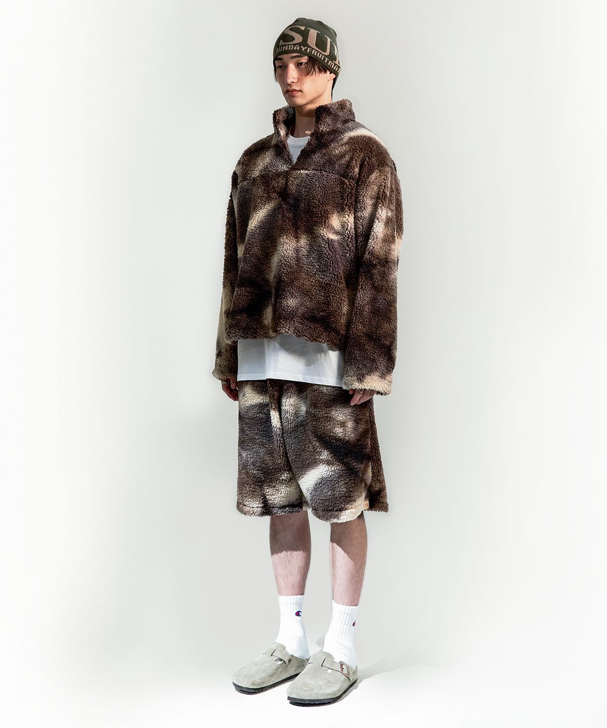 선데이후르츠마켓(SUNDAY FRUIT MARKET) SHERPA SHORT BROWN