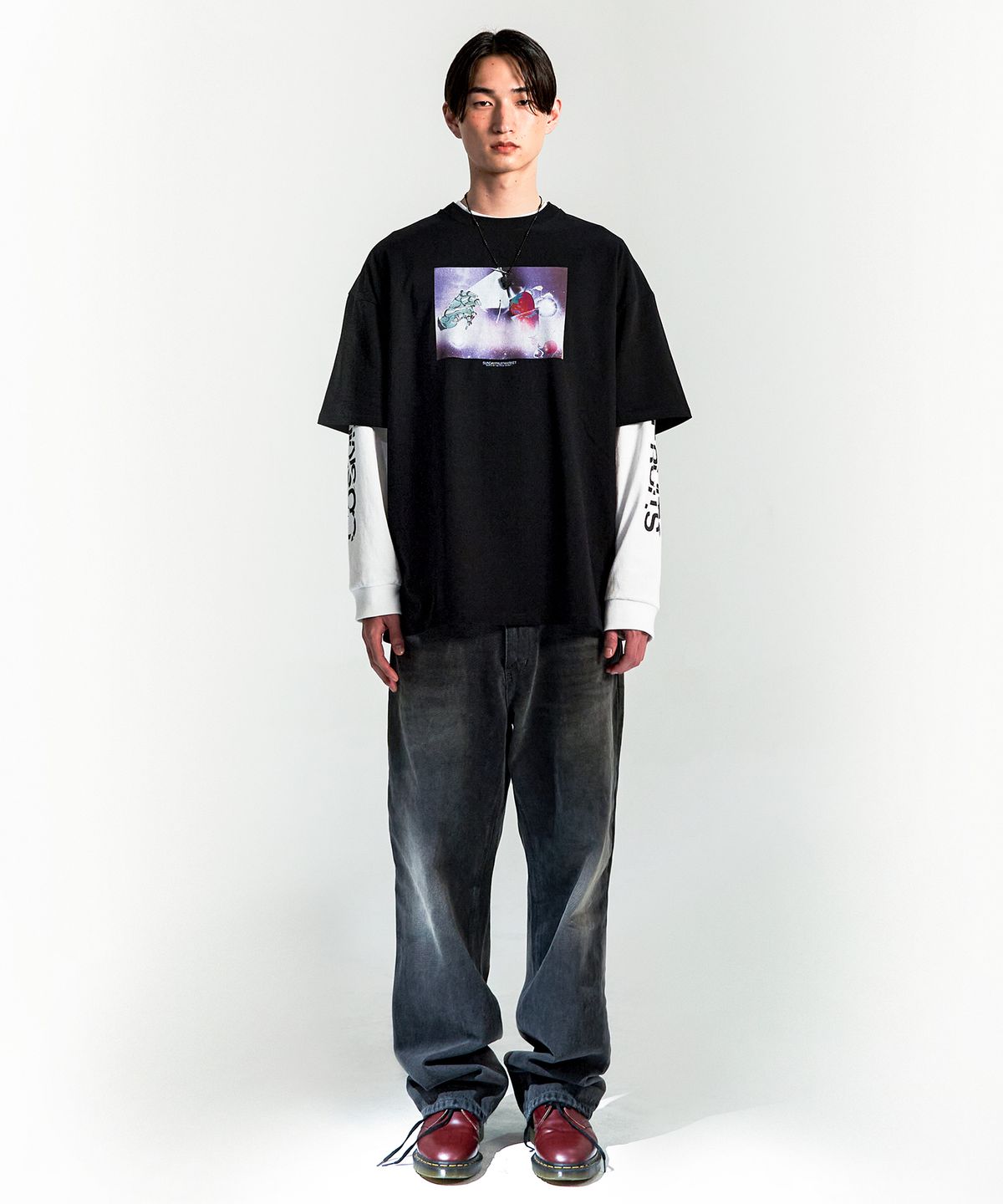 선데이후르츠마켓(SUNDAY FRUIT MARKET) SUN SYMBOL PATCH DENIM