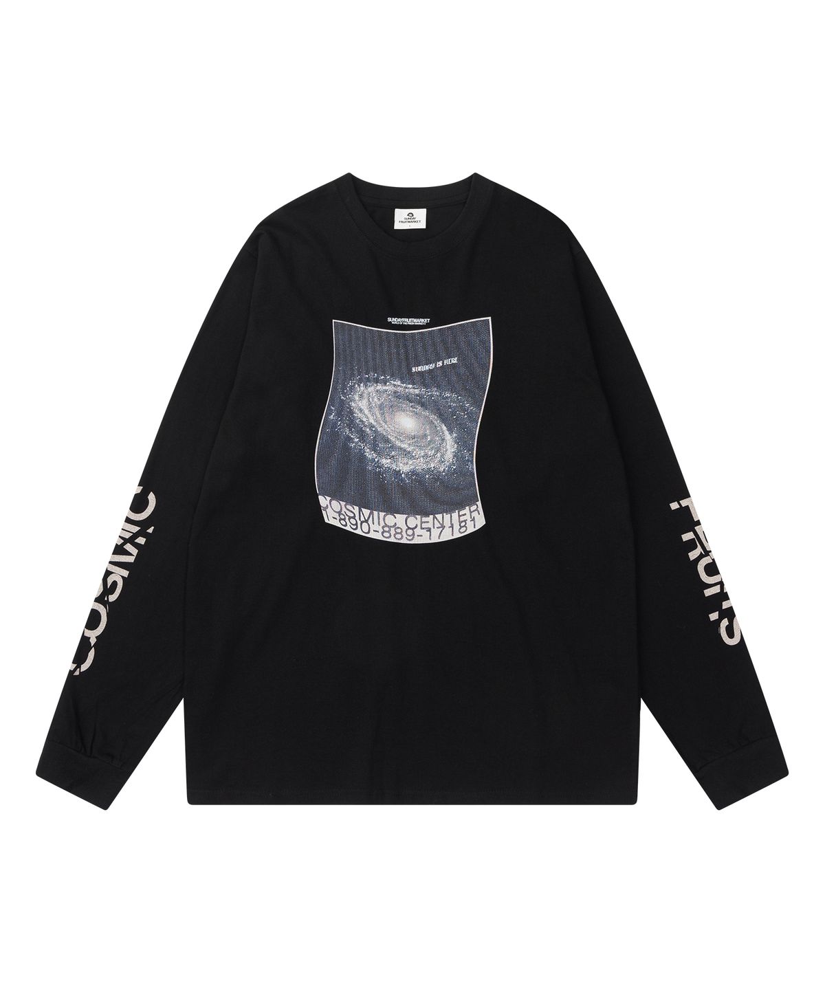 선데이후르츠마켓(SUNDAY FRUIT MARKET) COSMIC CENTER LS TEE BLACK