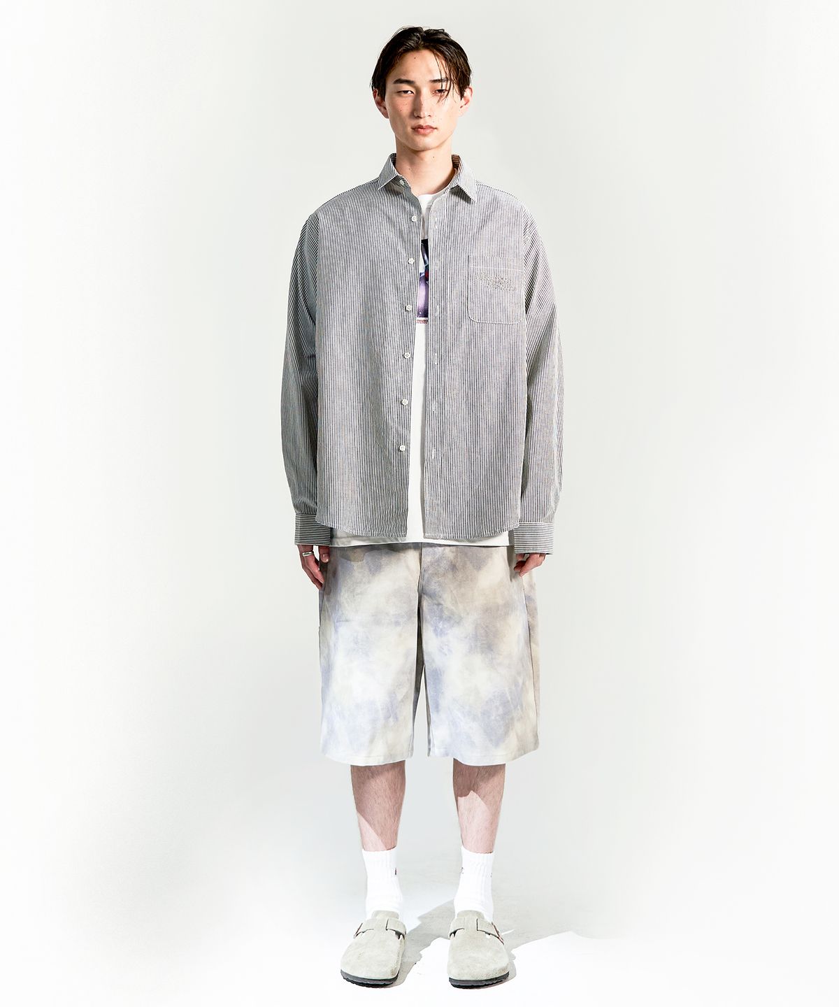 선데이후르츠마켓(SUNDAY FRUIT MARKET) SUNDAY STRIPE SHIRT NAVY