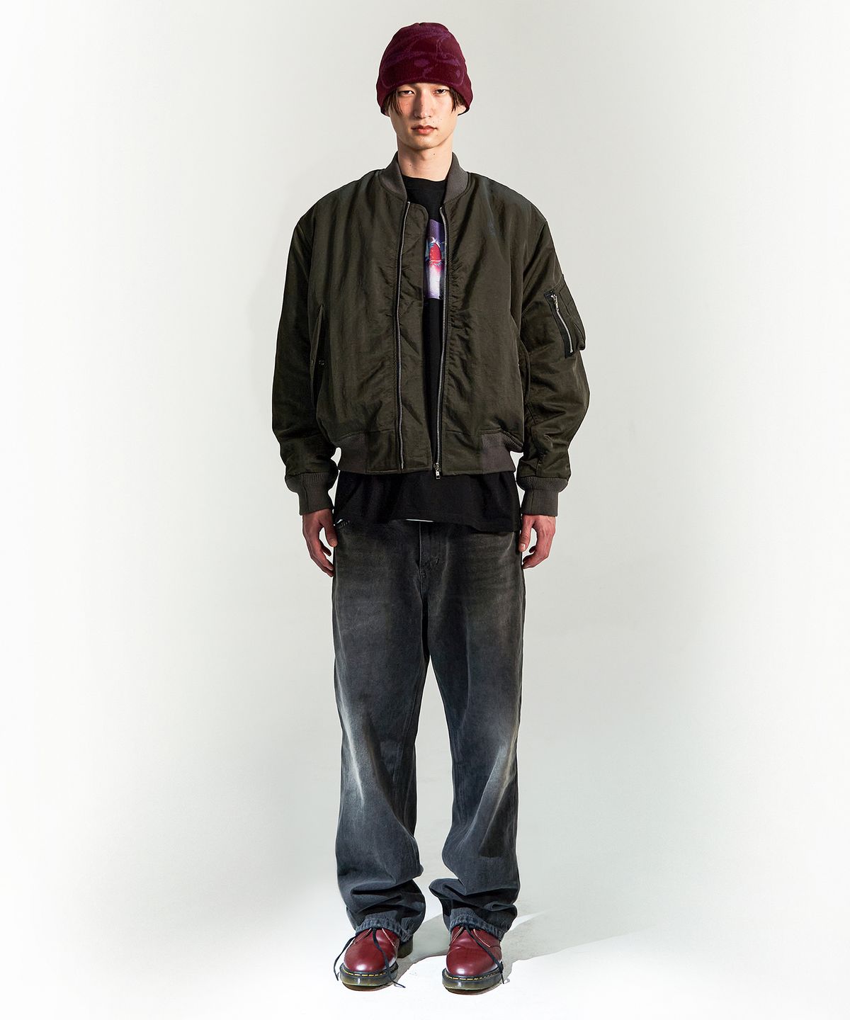 선데이후르츠마켓(SUNDAY FRUIT MARKET) SUNDAY COSMIC BOMBER JACKET KHAKI