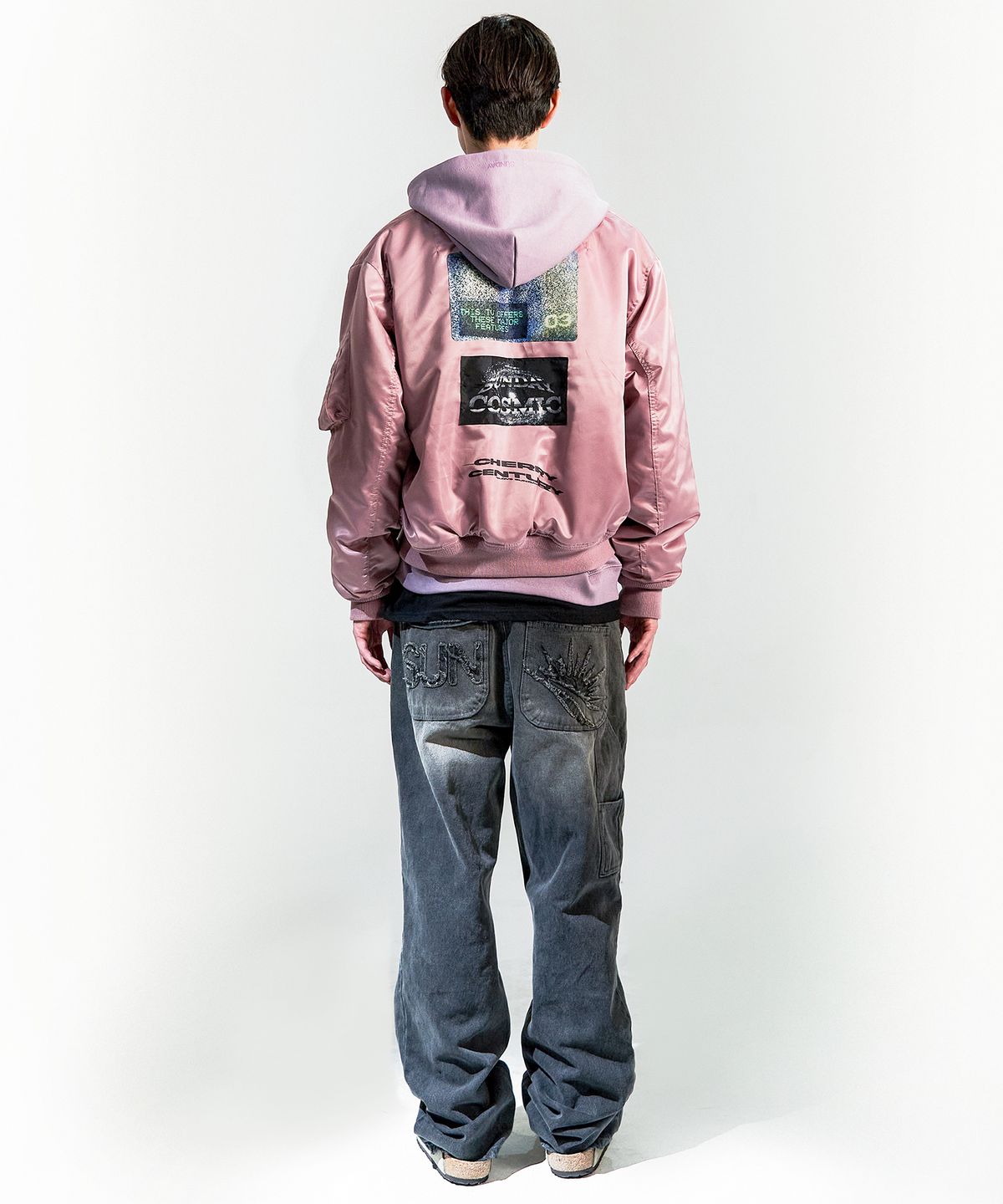 선데이후르츠마켓(SUNDAY FRUIT MARKET) SUNDAY COSMIC BOMBER JACKET PINK