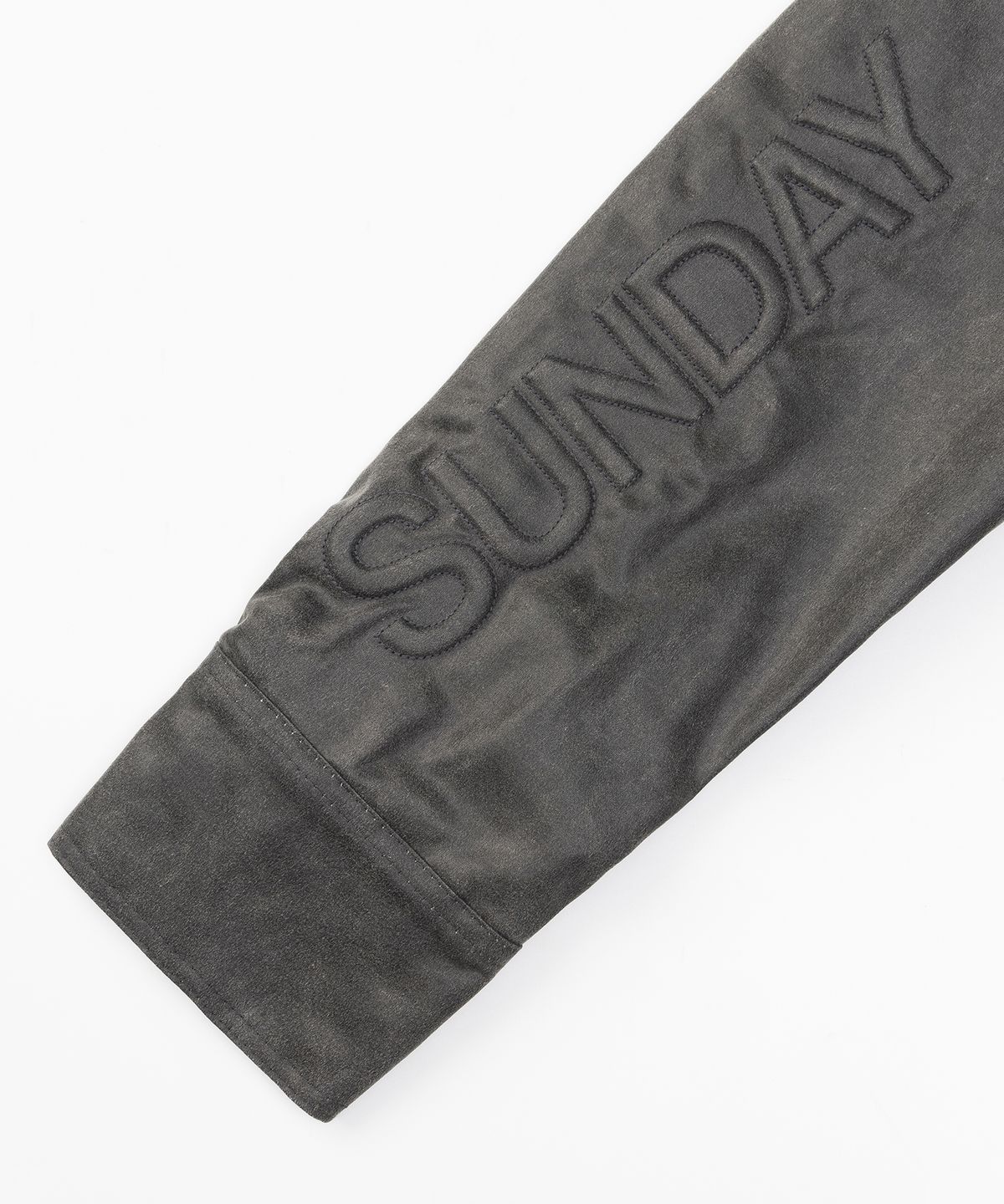 선데이후르츠마켓(SUNDAY FRUIT MARKET) COSMIC FAUX LEATHER JACKET CHARCOAL