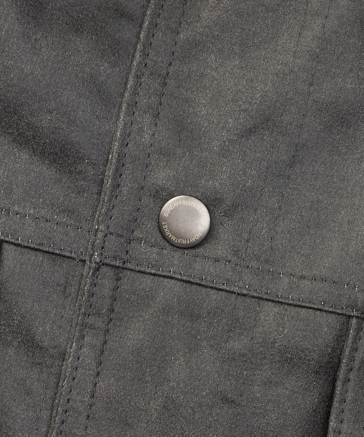선데이후르츠마켓(SUNDAY FRUIT MARKET) COSMIC FAUX LEATHER JACKET CHARCOAL