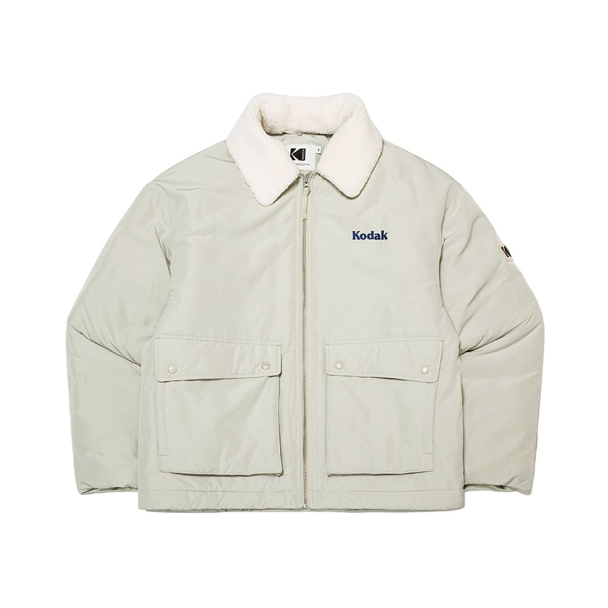 코닥(KODAK) 에센셜 플리스 카라형 패딩 자켓 BEIGE
