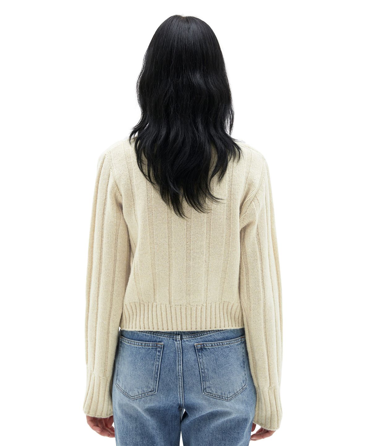 브라운야드(BROWNYARD) 22fw W 크루넥 스웨터, 레몬