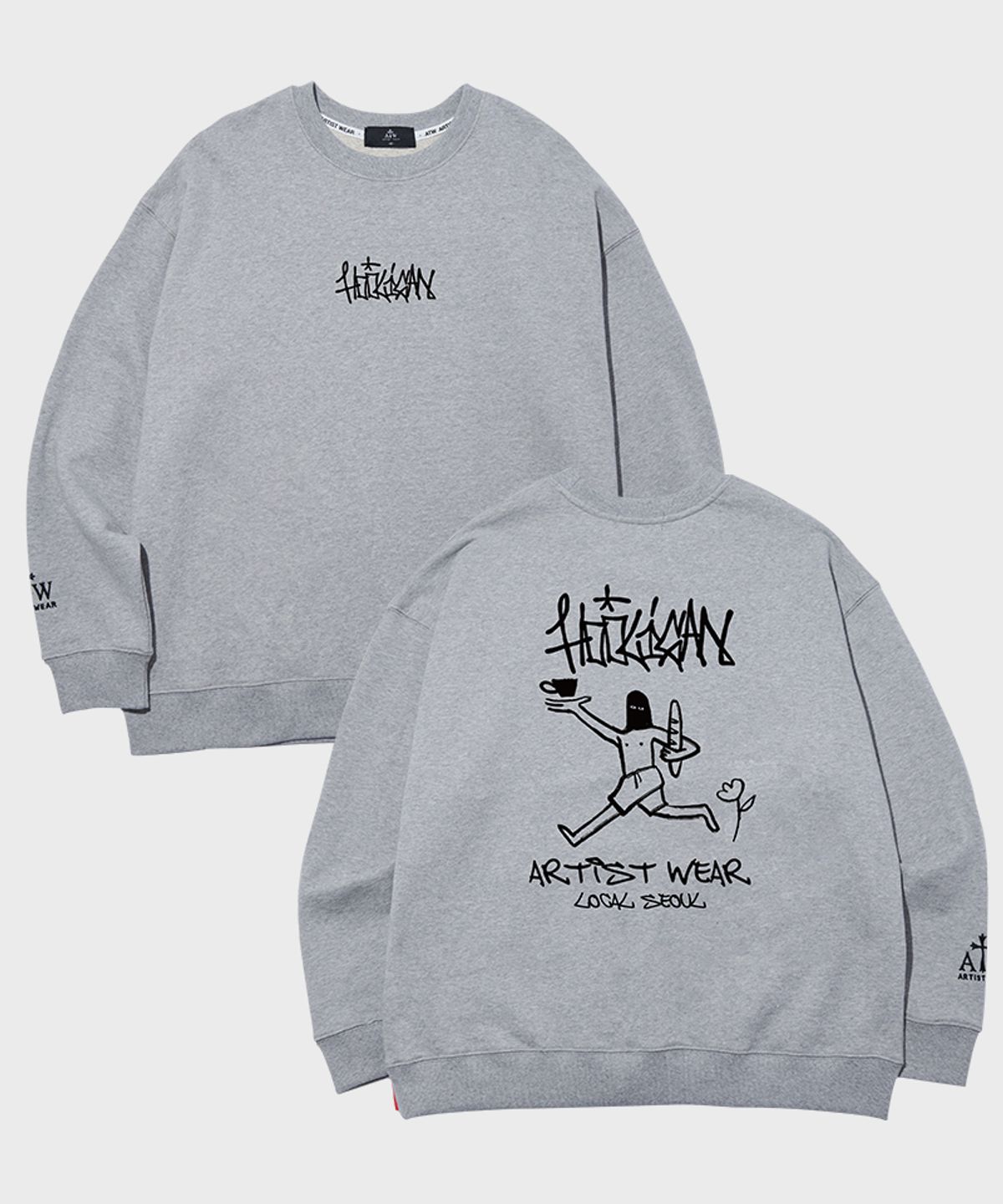 아티스트웨어(ARTISTWEAR) [ATW x HOOLIGAN] 로고아트웍 맨투맨